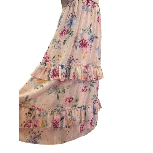 Girls Nina Floral Midi Dress By Rare Editions Blush Polyester Cotton - Picture 4 of 8